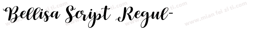 Bellisa Script Regul字体转换